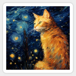 Van Gogh's cat Sticker